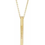 Engravable Bar Necklace or Pendant