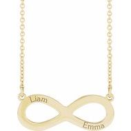 Engravable Infinity Family Necklace