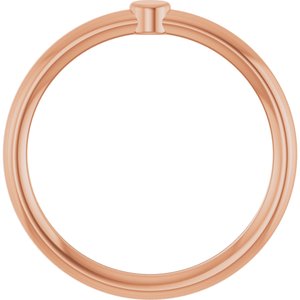 18K Rose Gold 1-Circle Engravable Family Ring
