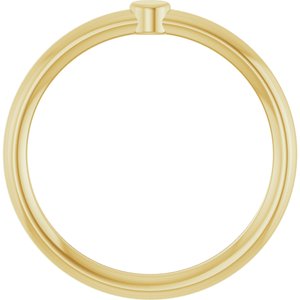 18K Yellow Gold 1-Circle Engravable Family Ring