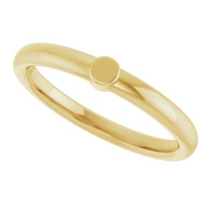 10K Yellow Gold 1-Circle Engravable Family Ring