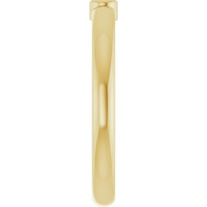 18K Yellow Gold 1-Circle Engravable Family Ring