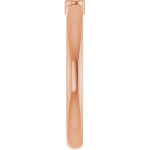 18K Rose Gold 1-Circle Engravable Family Ring