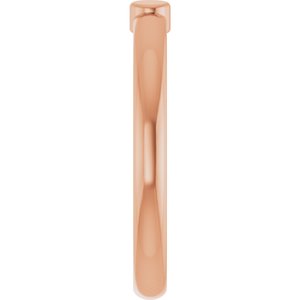 10K Rose Gold 2-Circle Engravable Family Ring