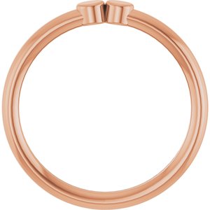 10K Rose Gold 2-Circle Engravable Family Ring