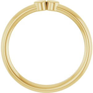 18K Yellow Gold 2-Circle Engravable Family Ring