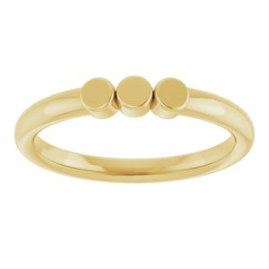 10K Yellow Gold 3-Circle Engravable Family Ring