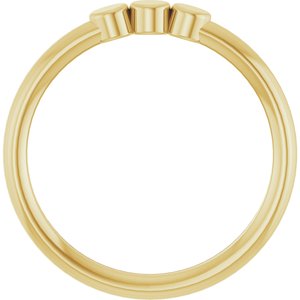 18K Yellow Gold 3-Circle Engravable Family Ring