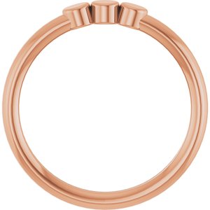 10K Rose Gold 3-Circle Engravable Family Ring