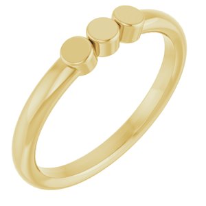 18K Yellow Gold 3-Circle Engravable Family Ring