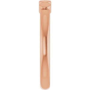 10K Rose Gold 4-Circle Engravable Family Ring