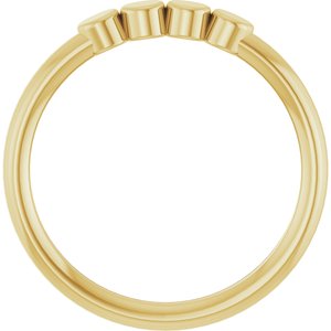 10K Yellow Gold 4-Circle Engravable Family Ring
