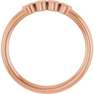 10K Rose Gold 4-Circle Engravable Family Ring