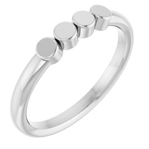 Continuum Sterling Silver 4-Circle Engravable Family Ring