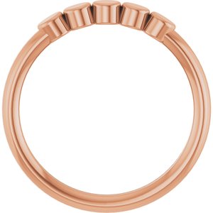 18K Rose Gold 5-Circle Engravable Family Ring
