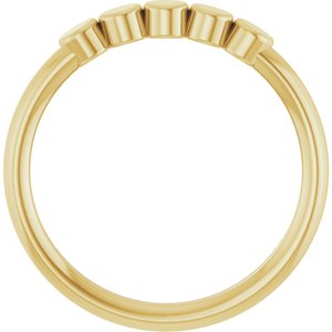 10K Yellow Gold 5-Circle Engravable Family Ring