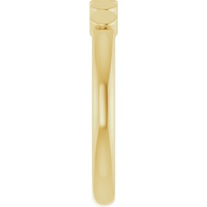 18K Yellow Gold 5-Circle Engravable Family Ring