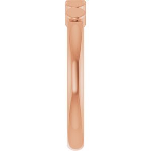 10K Rose Gold 5-Circle Engravable Family Ring