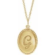 Engravable Oval Necklace