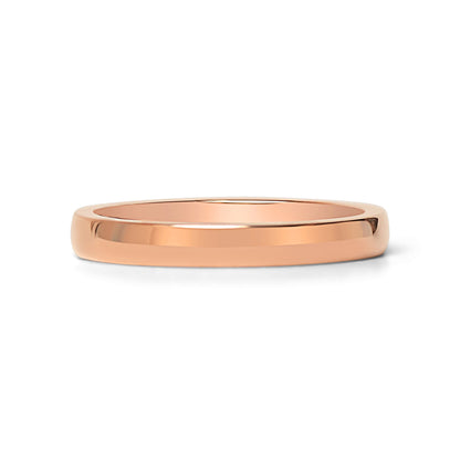 18K Rose Gold PVD Stainless Steel Rounded Blank Ring / CFR7008