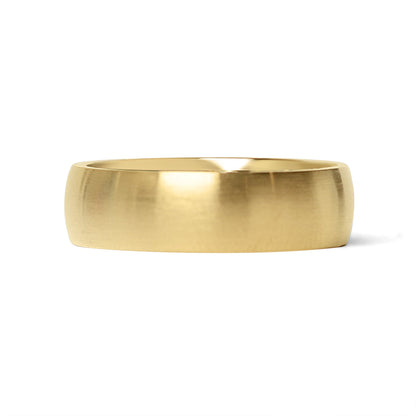 18K Gold PVD Stainless Steel Brushed Matte Blank Ring / CFR7030