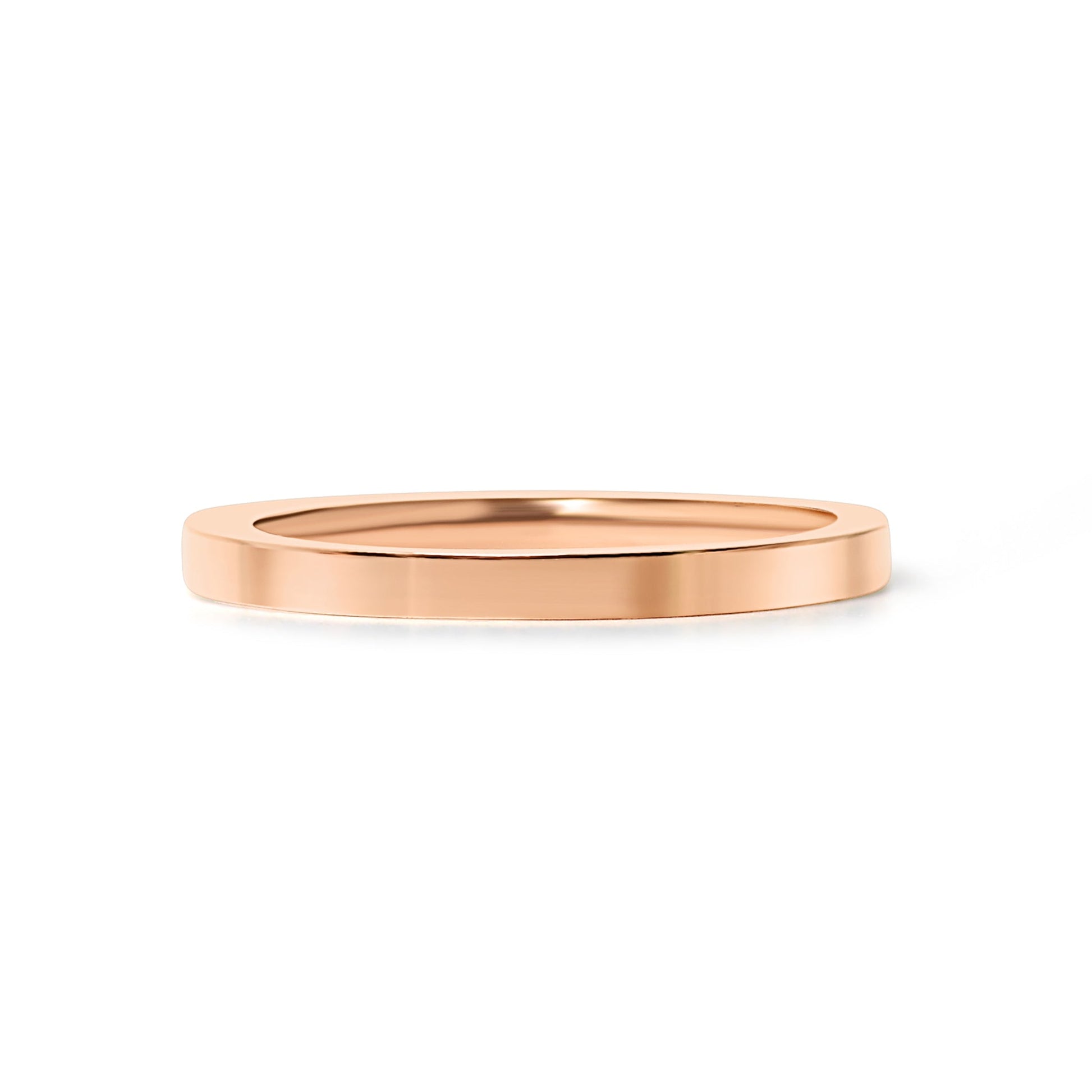 18K Rose Gold PVD Stainless Steel Flat Ring / CFR8024