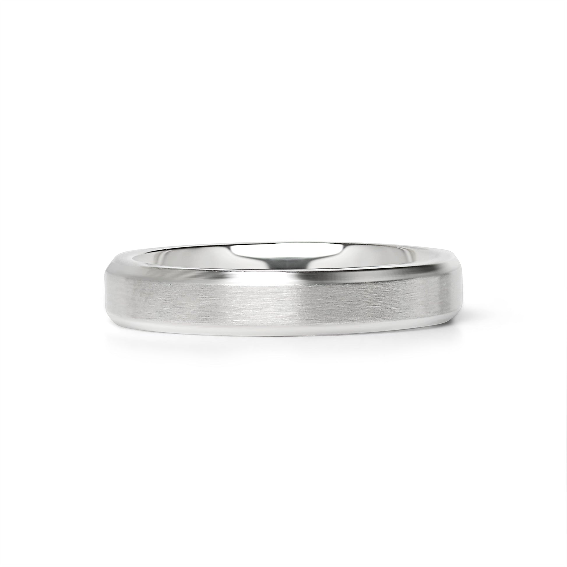 Stainless Steel Brushed Beveled Edge Blank Ring / CFR9003