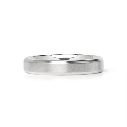Stainless Steel Brushed Beveled Edge Blank Ring / CFR9003