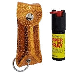 Snake Skin Pattern Personal Defense Pepper Spray OC-18 1/2 oz - Orange