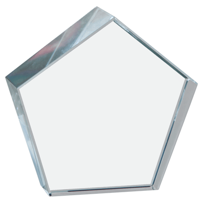 Custom Crystal Pentagon Paperweight