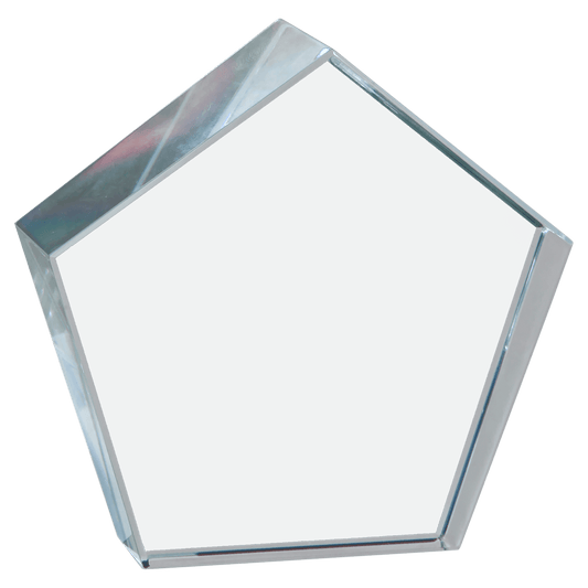 Custom Crystal Pentagon Paperweight
