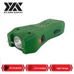 DZS Green Slim Mini Rechargeable Stun Gun with LED Light