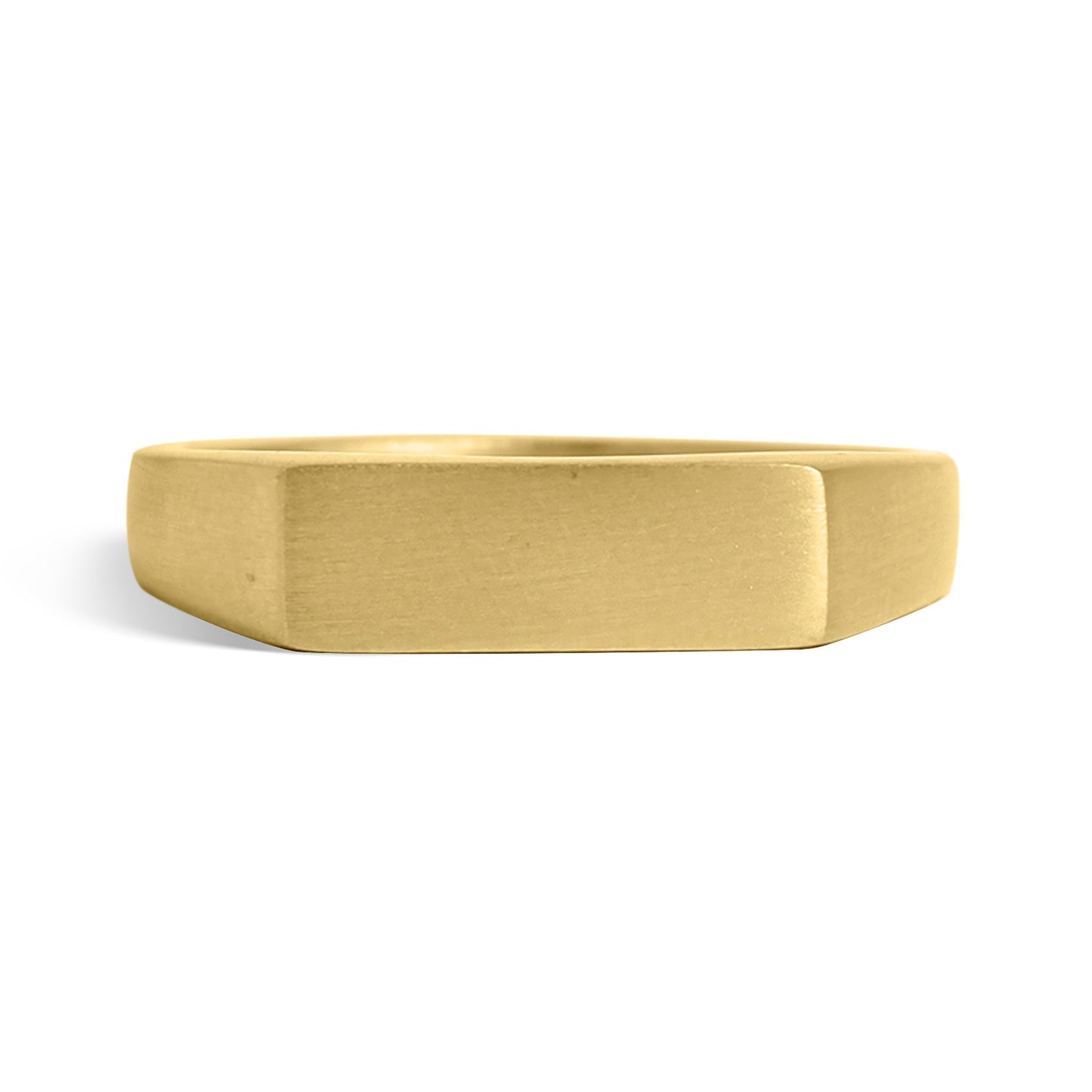 18K Gold PVD Stainless Steel Blank Engravable Rectangle Signet Ring / ESR0002