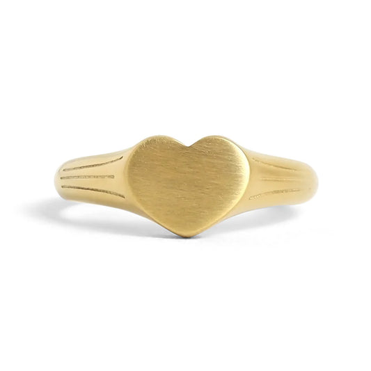 Customizable Heart Signet Ring