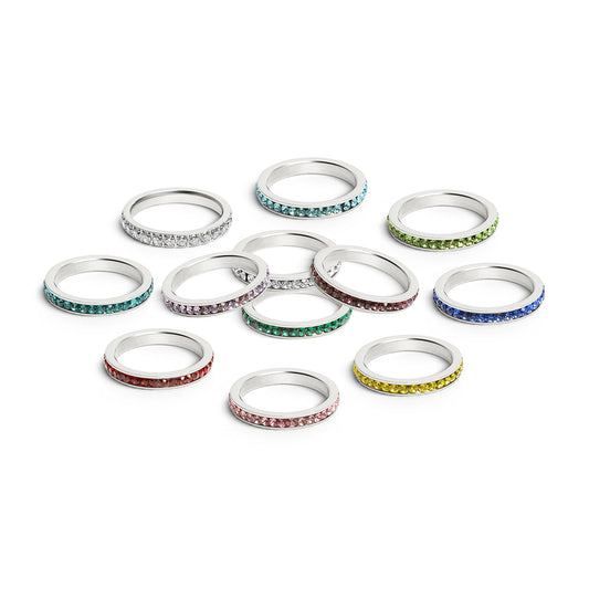 July-December CZ Eternity Stainless Steel Ring / ETR1000