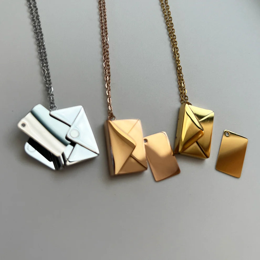 Customizable Secret Letter Envelope Necklace