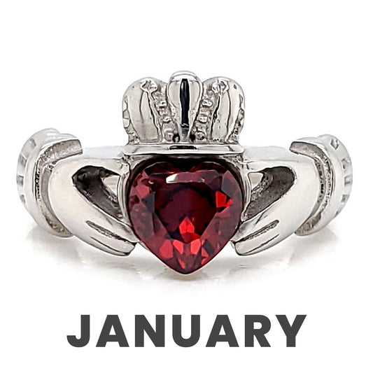 Claddagh Love, Loyalty, & Friendship Birthstone Ring / FBS0001