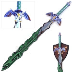 Master Zonai Zelda Skyward Metal Sword with Wall Display
