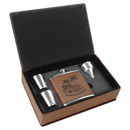 Customizable Leatherette Flask Gift