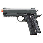 G25GY Metal 1911 Airsoft Warrior Spring Pistol With Rail in Grey