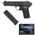 G33 Full Metal Military Airsoft Spring Pistol Hand Gun 8" Overall