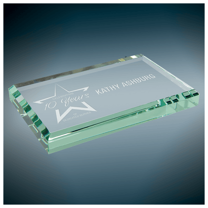 Custom Jade Glass Paperweight