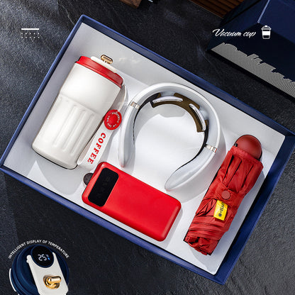 Promotional Luxury Gift Sets Wedding Souvenirs for Guests Neck Massager Power Bank Business Corporate Gift Set for Men and Women