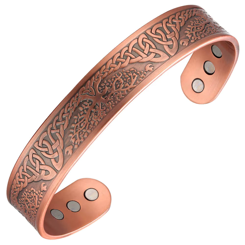 Pure Copper Magnetic Life Tree Cuff Bracelet