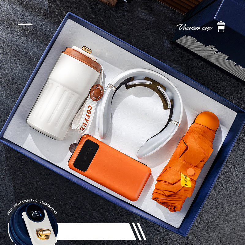 Promotional Luxury Gift Sets Wedding Souvenirs for Guests Neck Massager Power Bank Business Corporate Gift Set for Men and Women