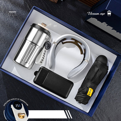 Promotional Luxury Gift Sets Wedding Souvenirs for Guests Neck Massager Power Bank Business Corporate Gift Set for Men and Women
