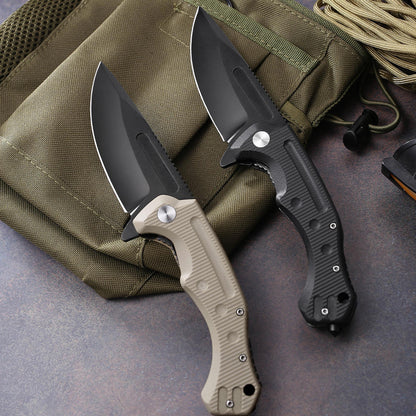 Willia Outdoor Tactical Camping Survival Folding Pocket Knife-Multifunctional Stainless Steel Easy Carry Gift Box Packaging OEM