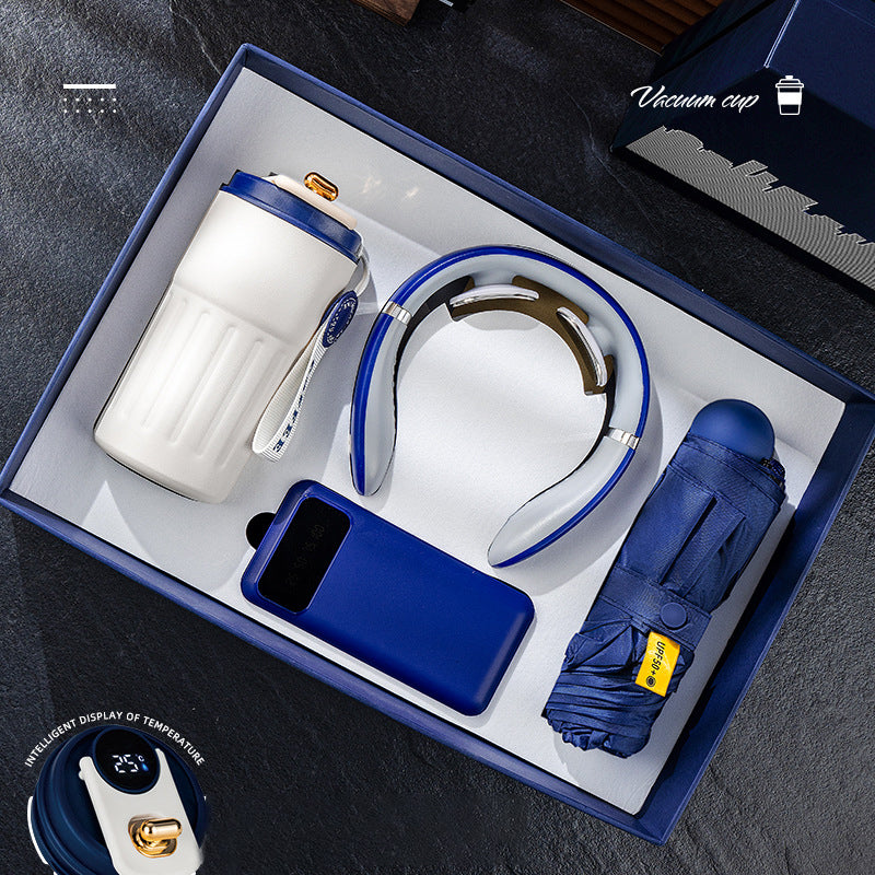 Promotional Luxury Gift Sets Wedding Souvenirs for Guests Neck Massager Power Bank Business Corporate Gift Set for Men and Women