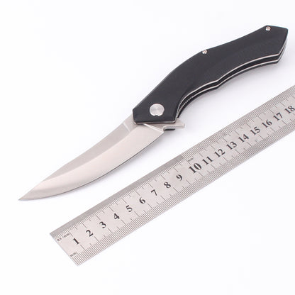 Folding Knife 8cr14 Stainless Steel G10 Handle Hunting Camping Backpack Survival Pocket Knife OEM Customizable Industrial Grade