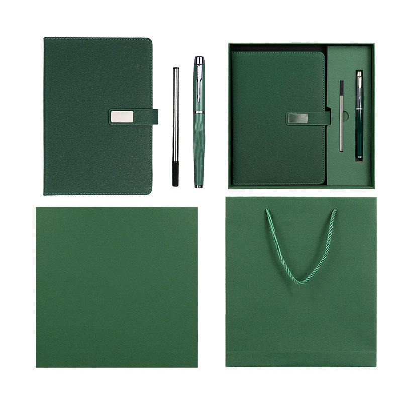 Personalized Vintage Gift Set – Leather Notebook, Pen & Insulated Bottle in Premium Gift Box